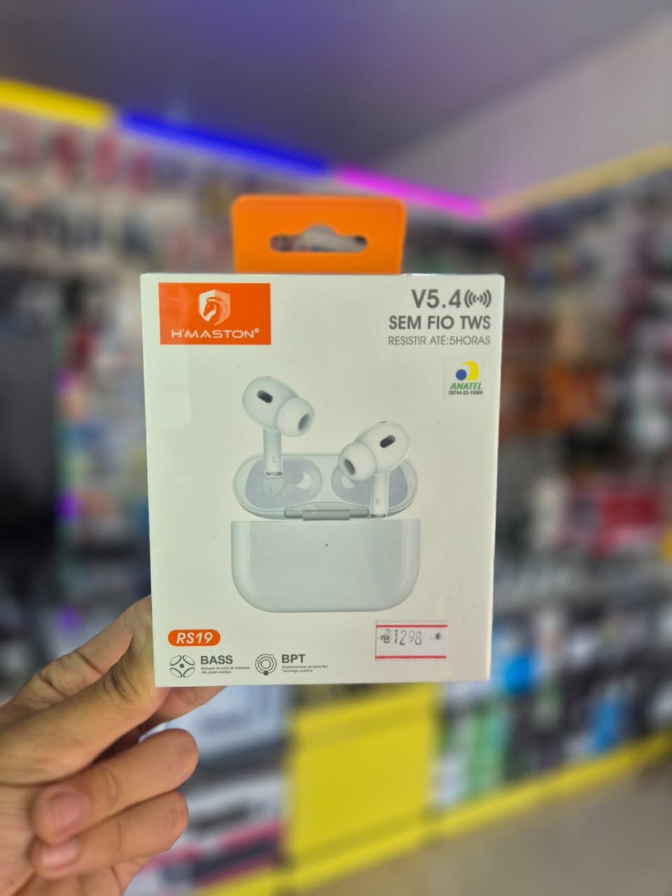 H'maston RS-19 Sem Fio Fone De Ouvido Sem Fio Stereo Fio Bluetooth 5.4 In-ear Com Microfone