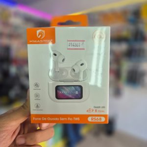 H'Maston Rs-68 Smart Touch Screen Bluetooth Fone De Ouvido Sem Fio Com Visor LC