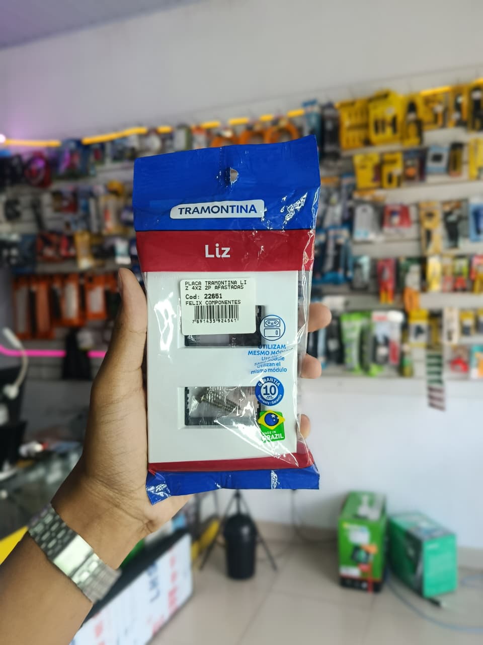 Placa Tramontina Liz 4x2 2p Afastadas