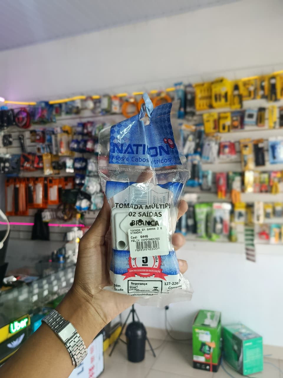 Tomada em Barra p/ extensão 2T