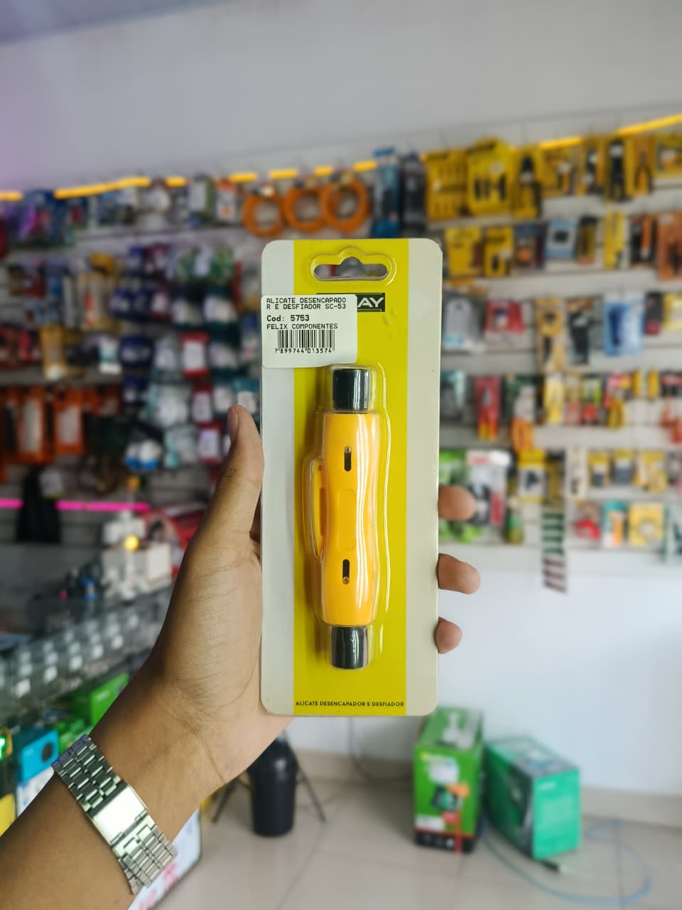 Alicate Desencapador e Desfiador de Cabo Coaxial KOKAY