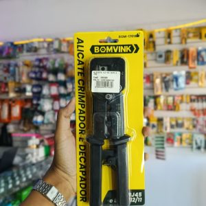Alicate Crimpador e Decapador de Cabo LAN CAT5 E CAT 6 BOMVINK