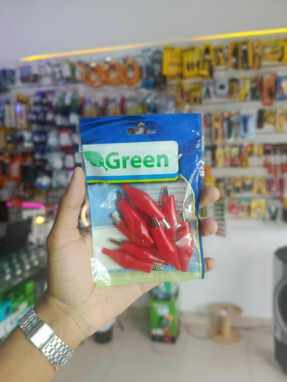 Garra Jacaré 10A C/ Capa Grande - Vermelha (44MM)