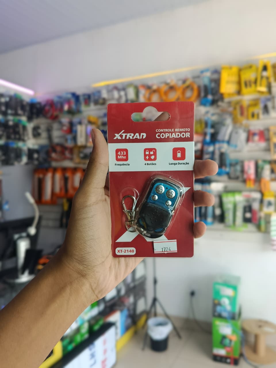 Controle Remoto De Longo Alcance 433mhz Cinza/preto