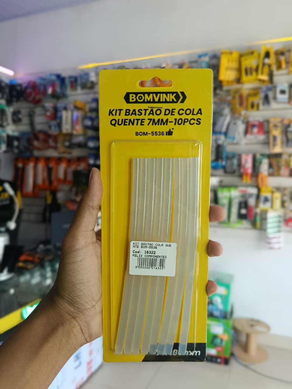 Kit/Jogo de Bastão de Cola Quente Fina BOMVINK