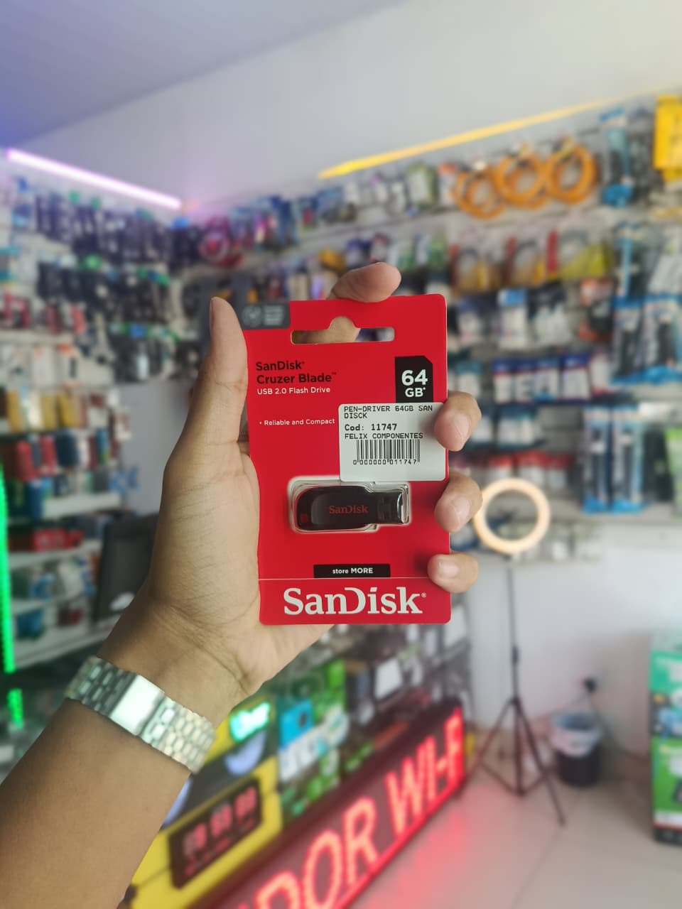 Pendrive SanDisk 64GB Cruzer Blade SDCZ50-064G-B35 2.0