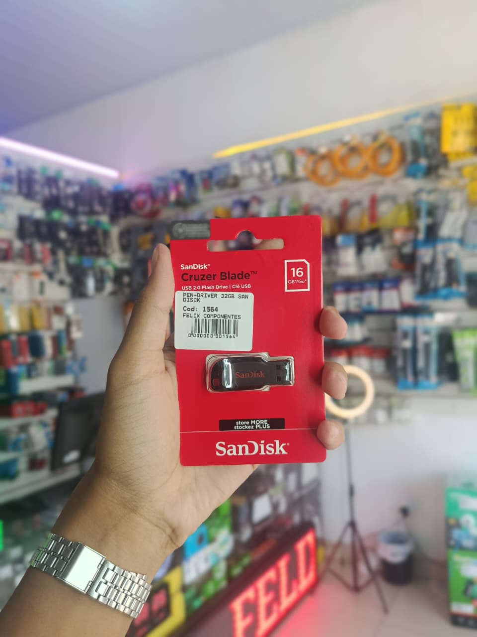 Pendrive SanDisk 16GB Cruzer Blade SDCZ50-016G-B35 2.0
